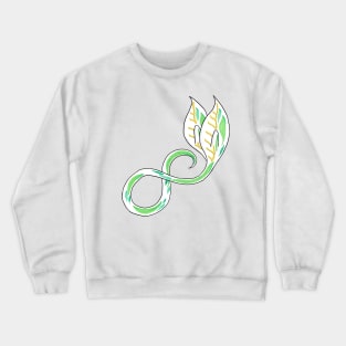 Green and Gold Infinity Seedling with Winged Leaves Crewneck Sweatshirt